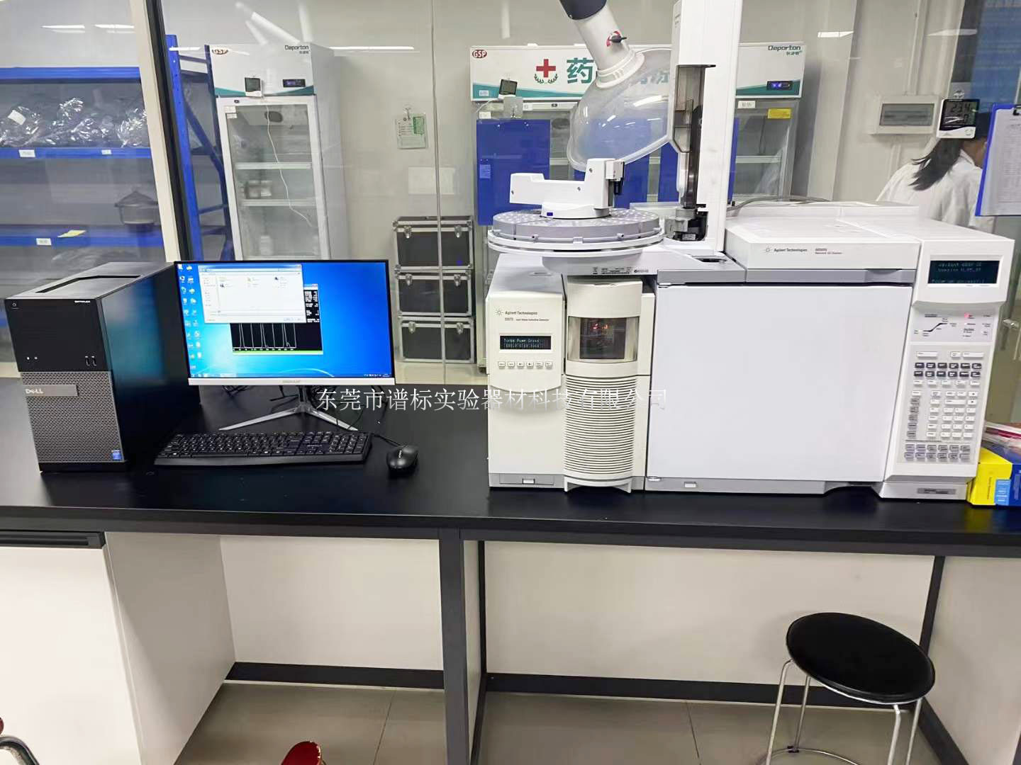 安捷倫氣質(zhì)聯(lián)用儀GCMS 6890N-5975 在廣東某檢測安裝調(diào)試